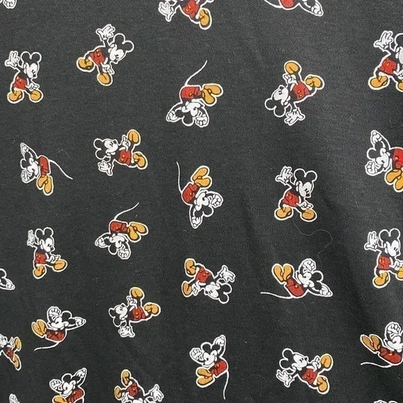 VINTAGE Womens 80s Mickey Mouse Disney Novelty Cotton Black Turtleneck Sz L - Picture 3 of 5